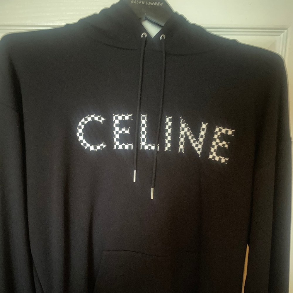 CELINE checker print hoodie